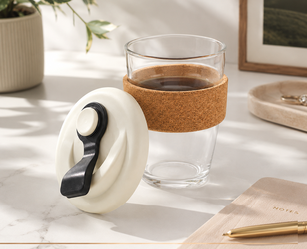 Borosilicate Mug with Cork Grip - Image 2