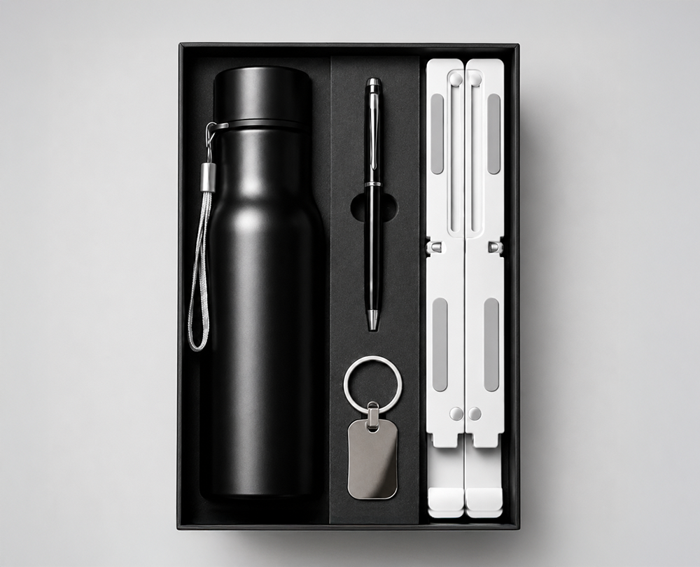 Bottle, Pen, Keychain, Laptop Stand Set - Image 4