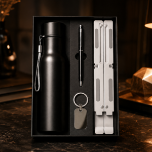 Bottle, Pen, Keychain, Laptop Stand Set