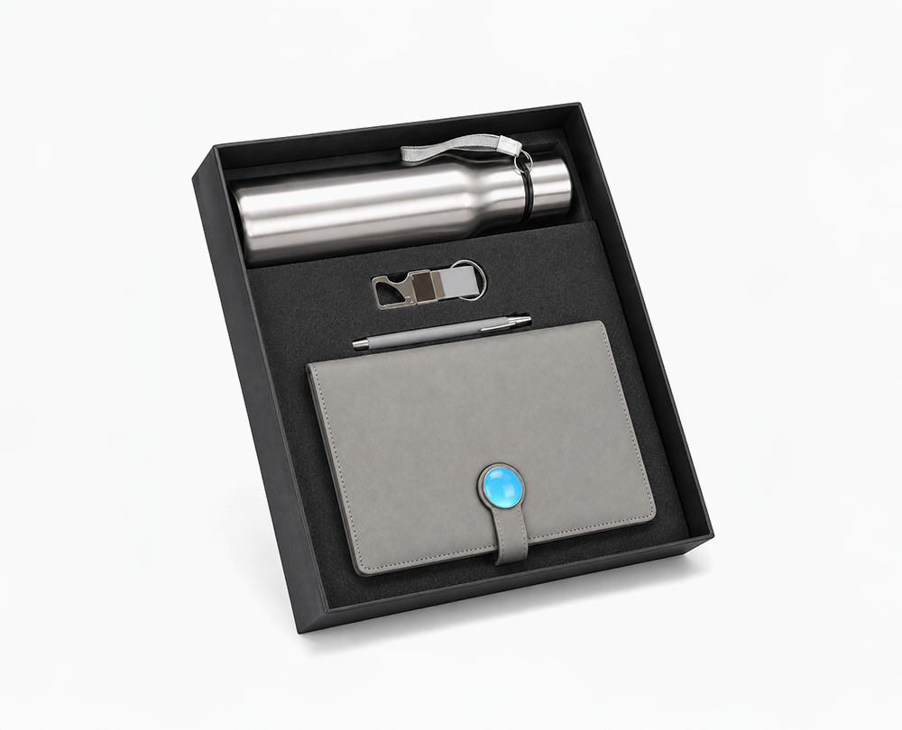Dairy set of 4 (Grey dairy + pen+ water bottle + keychain) - Image 3