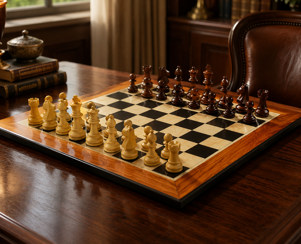 Mini Wooden chess - Image 3