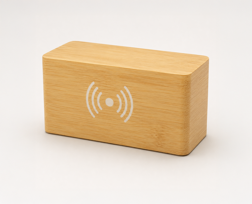 Wooden Wireless Charging Alarm Clock - Image 4