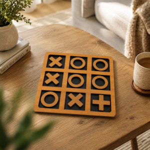 Wooden tic tac toe
